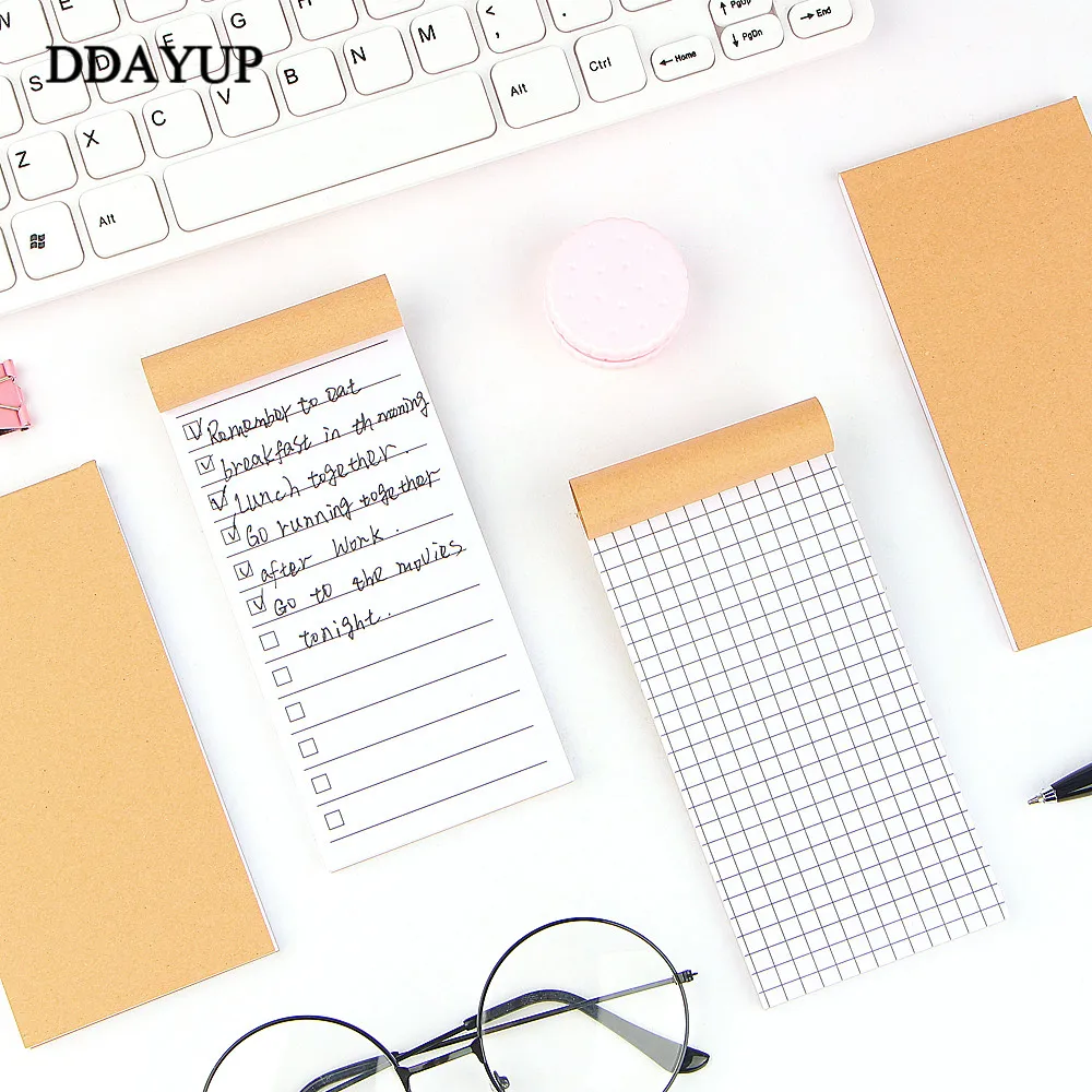 

Pocket Kraft Paper Memo Pad Notepad Stationery Scrapbooking Memo Notes To Do List Tear Checklist Note Pad