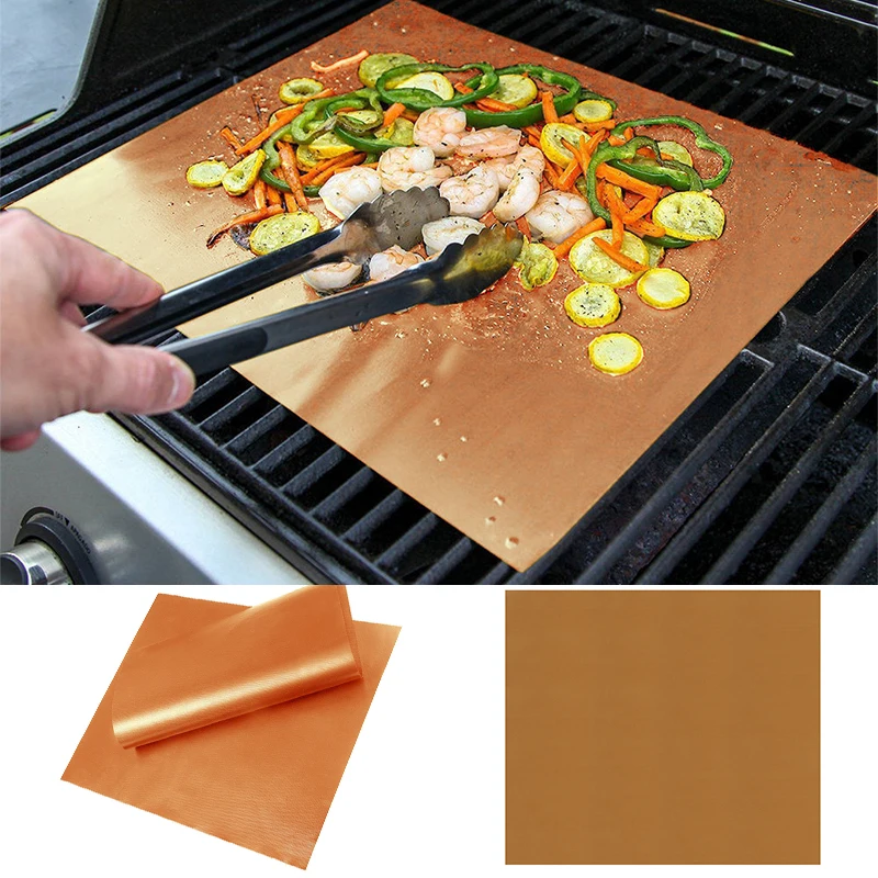 1pc BBQ Grill Mats barbecue pad Reusable NON Stick Surface Hot Plate