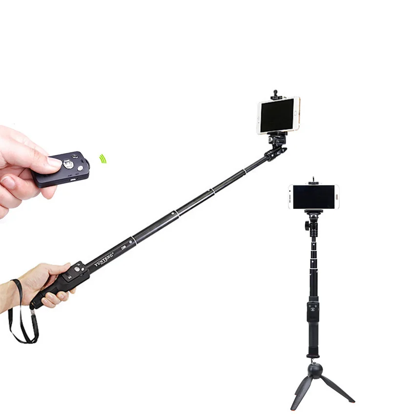 

New Handheld Bluetooth Selfie Stick With Phone Holder For 4-6inch Samsung Iphone Monopod With Mini Tripod For Gopro DSLR Cameras