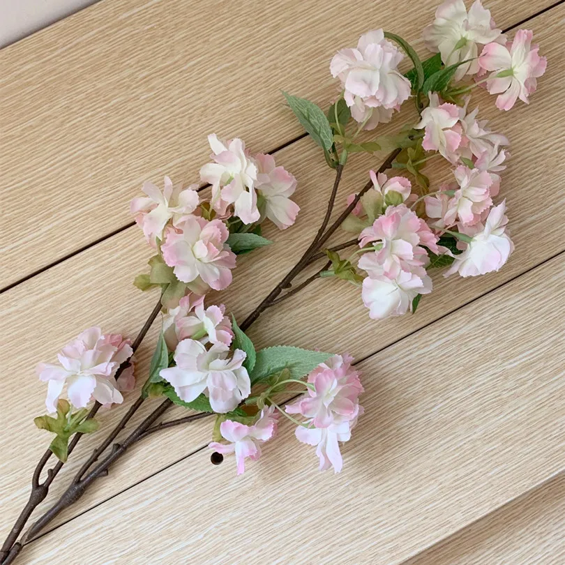 8 cspcs искусственные ветки вишни цветок ветвь цветка Бегония Сакура ствола 88 см для мероприятия Свадебная вечеринка искусственные декоративные цветы