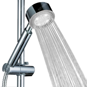 

Water-Saving White Color LED Shower Head Bathroom