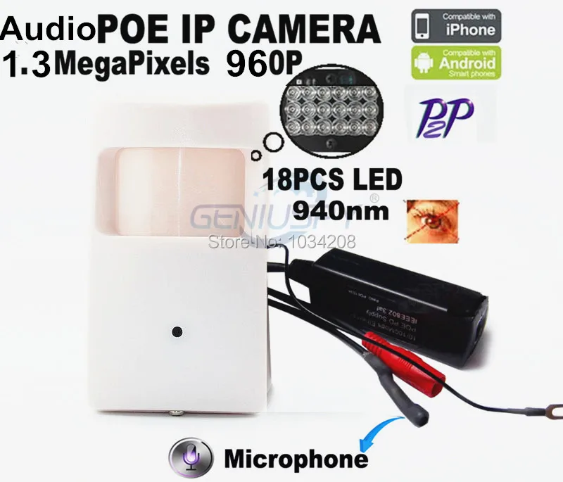 Pir  poe audio ir ip camera1