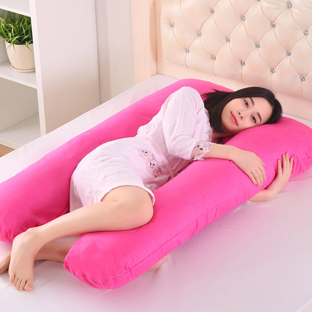 Full Body Pregnancy Pillow - Maternity Pillow for Pregnant Women - U Shaped Body Pillow With Zip Pillow Cover 9 Colors
