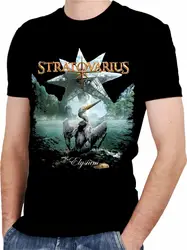 Stratovarius Группа 1 черный новая футболка в стиле рок футболка с рок-группой рок футболка "с короткими рукавами хлопковая Футболка"