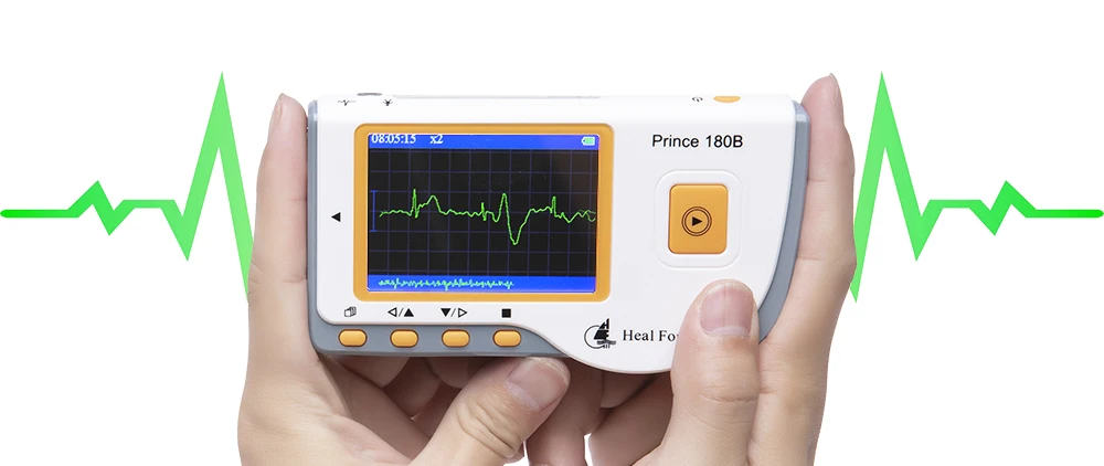 Портативный Легкий ЭКГ монитор домашнего использования здравоохранения+ ПК программное обеспечение