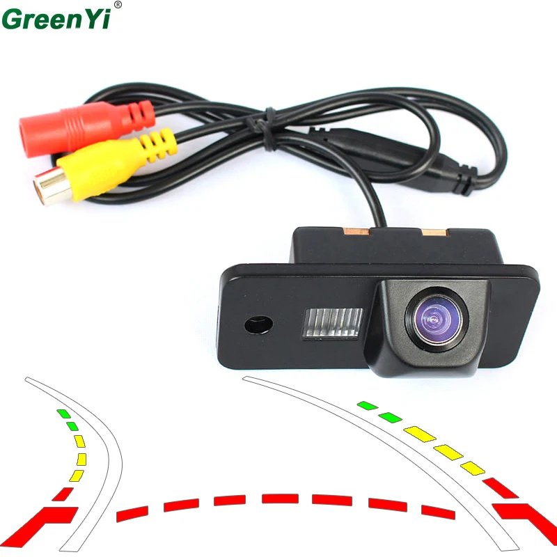 

Reversing Trajectory Tracks Rearview Camera Car Auto Rear View Camera Reverse Backup License Plate Camera For Audi A3 A4 A5 RS4