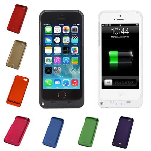 New 2200mAh Rechargeable External Battery Backup Charger Case Cover Pack Power Bank for iPhone 5 5S