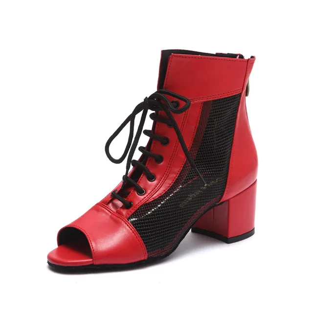 Buy 2016 Summer Girls Jazz Dance Boot Middle Heel