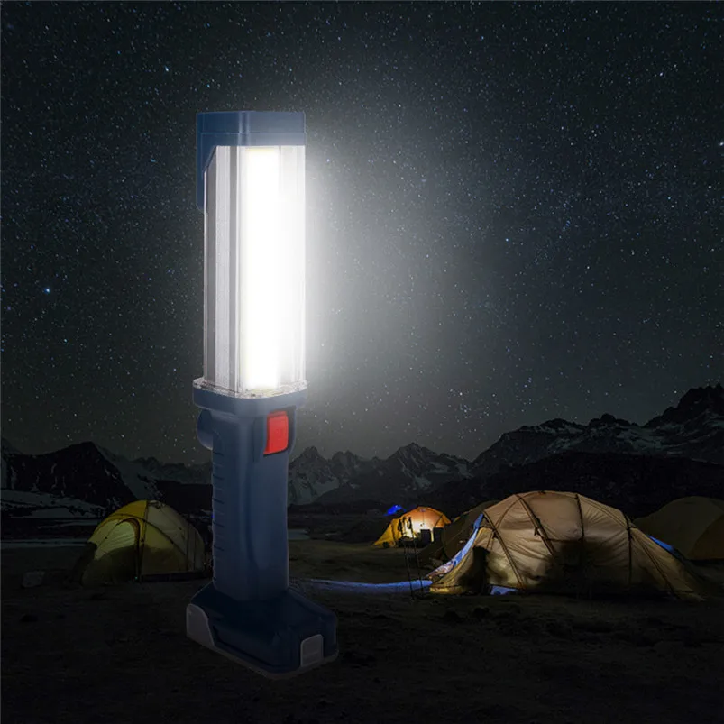 USB COB Work Light LED Magnetic Torch Led Light Car Garage Mechanic Home Led Flashlight Rechargeable Torch Lamp Zaklamp 40JUN105