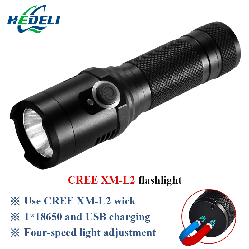 

strong magnet work camping led flashlight cree xm l2 usb torch flashlight 18650 waterproof lantern led zaklamp lampe torche