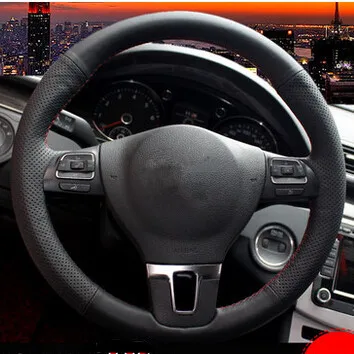 Специальный ручной сшитый чехол из натуральной кожи на руль для Volkswagen vw Golf 6 Tiguan