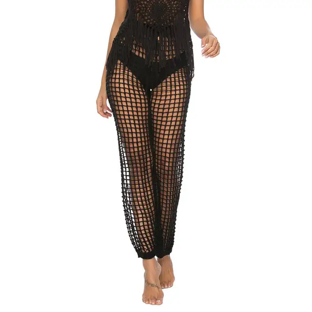 high waisted beach cover up pants