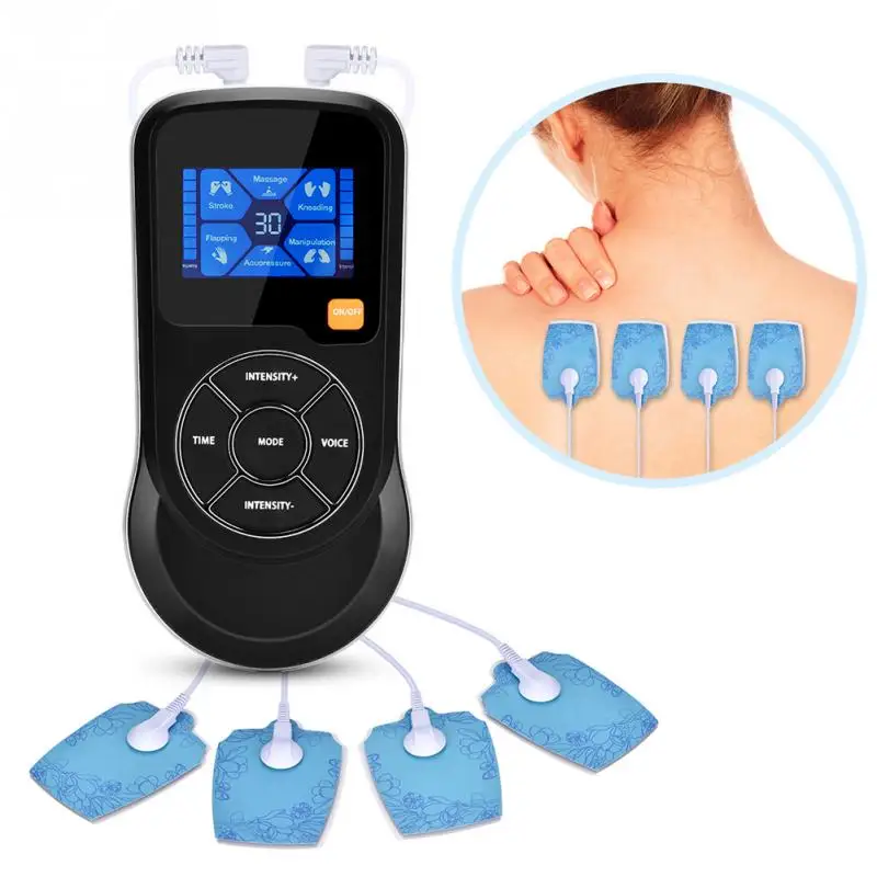 

Smart Muscle Electrostimulator Control Voice Massage - 6 modes 15 intensity levels with USB Health care for health