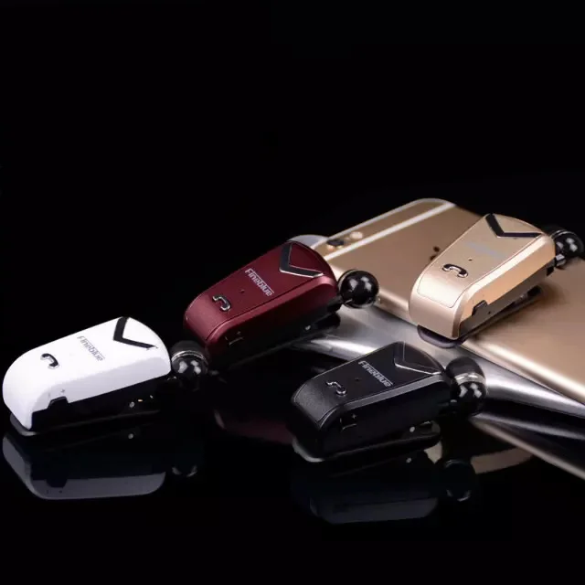 FULAIKATE Wireless Earphone Fashion Clip on Handsfree Bluetooth Headset with Mic for iPhoneXs Max xiaomi Samsung Note9