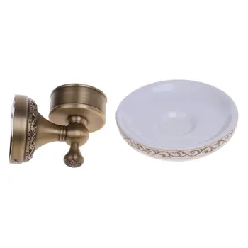 

Antique Brass Soap Dish Holder Durable Soap Box Tray Bathroom Accessories