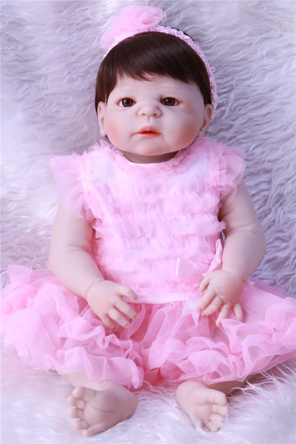 

NPKCOLLECTION 55cm Full Silicone Reborn Girl Baby Doll Toys Lifelike Newborn Princess Girls Babies Doll Birthday Gift Present