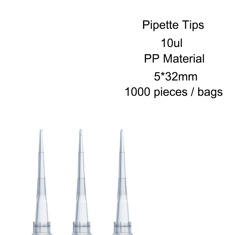 

1000 Pieces Lab Disposable Pipet 10ul Pipette Tip