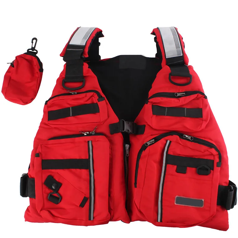 

Adjustable Life Jacket Vest with Multi-Pockets Fishing Aid Sailing Surfing Kayak Boating Safe Clothing Lure Fishing Accessories