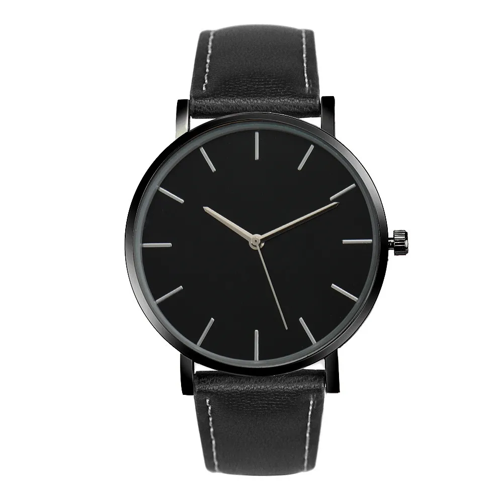 

Quartz Watch Men Women Unisex Famous Brand Faux Leather Band Women Watches Luxury Watch Women Montre Femme Wristwatches #NI