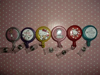 

Cartoon cute various design RN,Nurse, Hello kitty ID Badge Reel 10pcs/lot