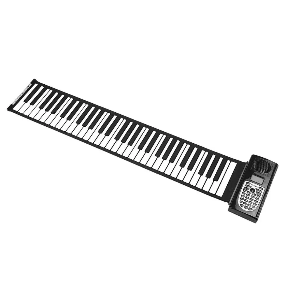  61 Keys 128 Tones USB MIDI Output Roll Up Piano Electronic Portable Silicone Flexible Keyboard Orga