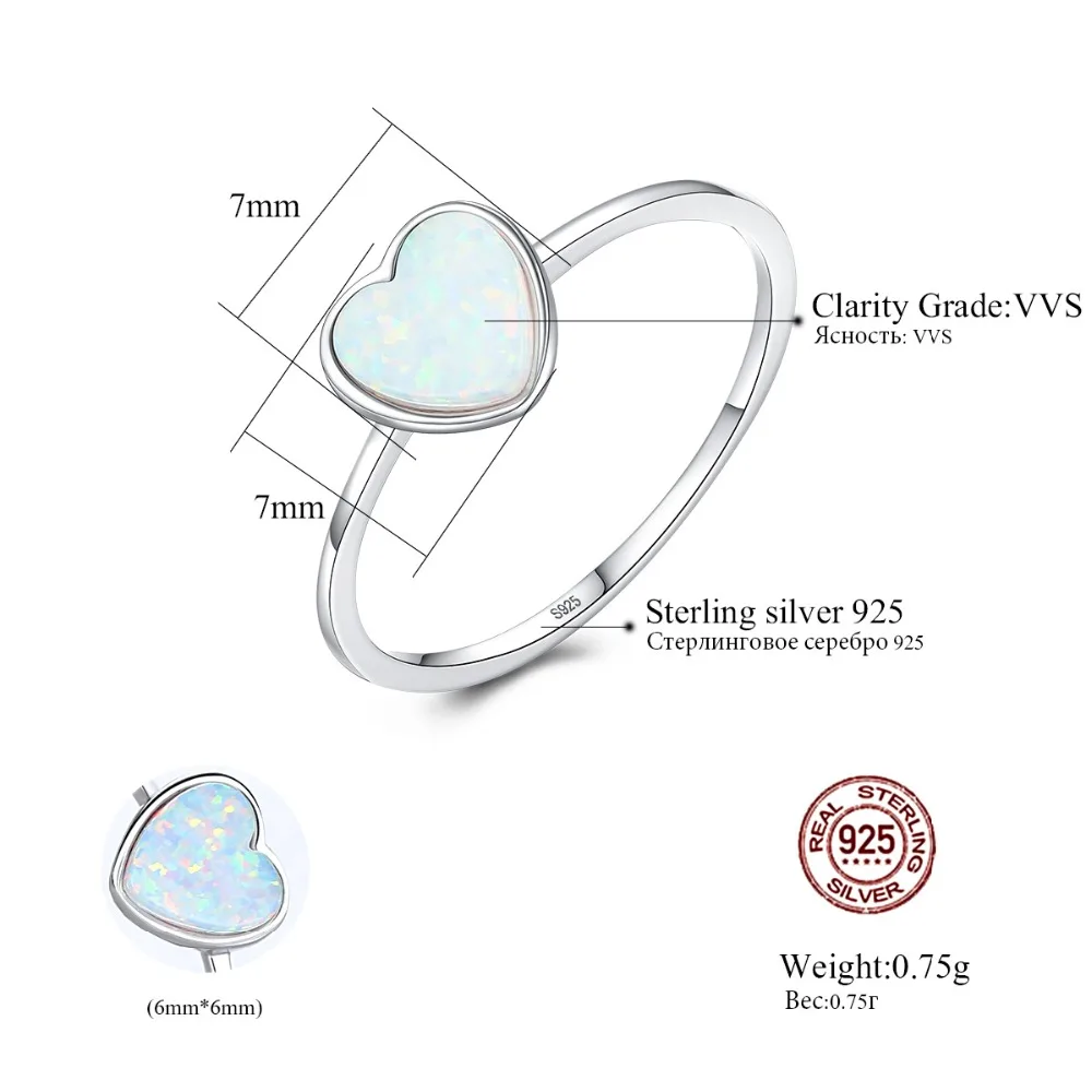 CZCITY, Романтические кольца 7 мм с огненным опалом в форме сердца для женщин, 925 пробы, серебро, 3 цвета, шикарные тонкие кольца для помолвки, хорошее ювелирное изделие