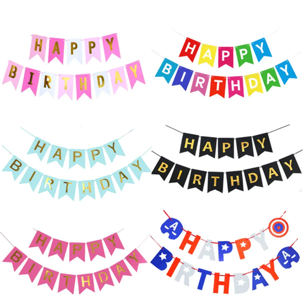 xxyyzz happy birthday banner chic colors letter party make a happy birthday banner