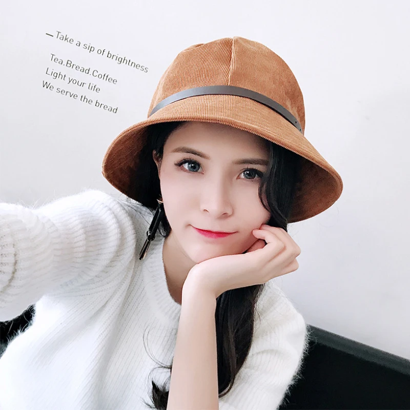 HT1537 2018 New Ladies Wide Brim Fishing Hat Stylish Women Bucket Hat