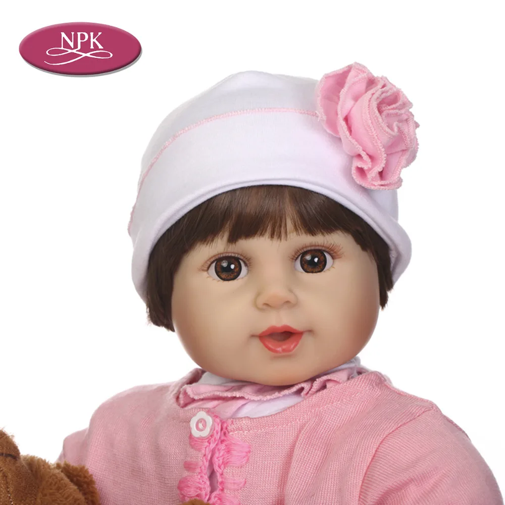 NPK 55CM Bebe Reborn Menina Silicone Lifelike Toddler Baby Bonecas Girl Kid Doll Bebe Reborn Menina Soft Cloth Toys For Children (3)