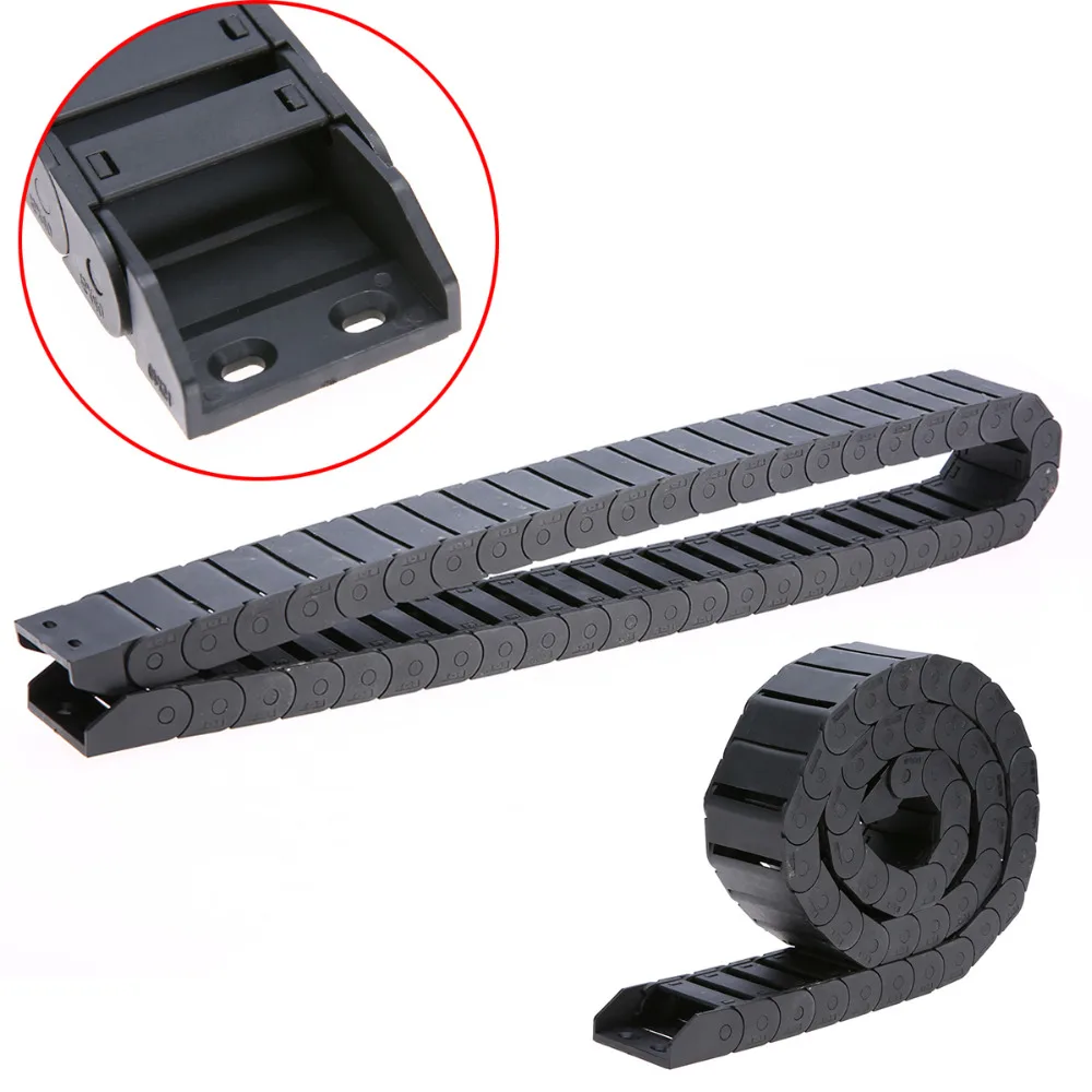 

1pc R38 Long Cable Drag Chain Wire Carrier L1000mm 40" Black Nylon Chain 15mm x 40mm