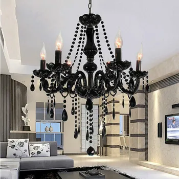 

European Candle Crystal Chandeliers Ceiling Crystal Lamp With 6 Lights For Bedroom Living Room Dinning Room E14 K9 Crystal Lamp