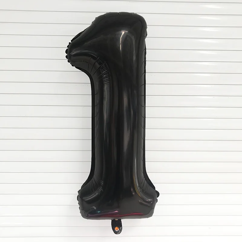 40 дюймов номер черный 1 воздушный шар из фольги 8 стилей цветной Гелиевый шар ребенок 1 для празднования первого дня рождения детский душ воздушные шары