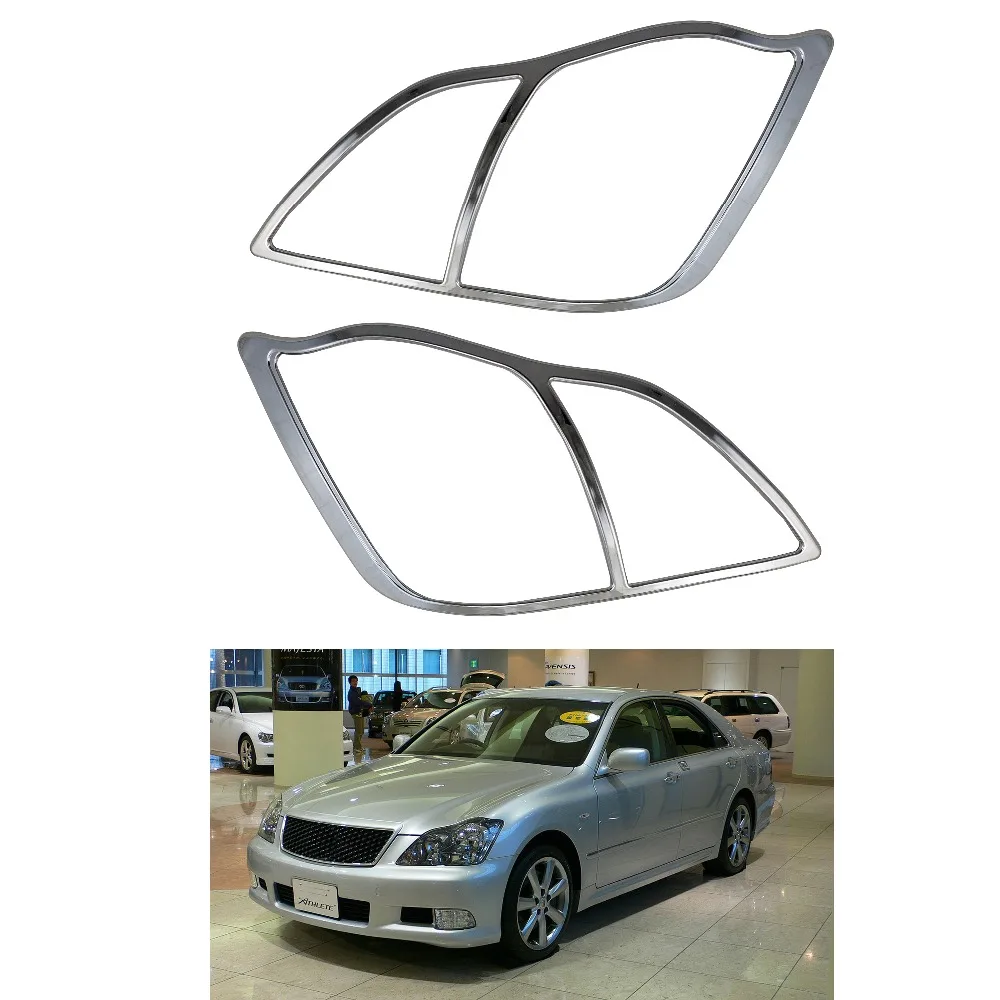

2003 2005 2006 2007 2008 For Toyota Crown s180 ABS Head Light Lamp Cover Trim Frame Protector Sticker Car Styling Accessory