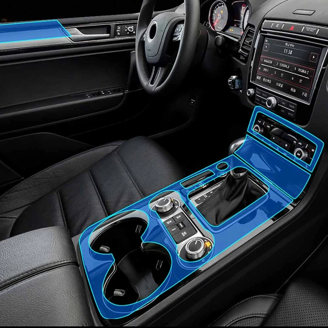 Autocollant décoratif de cadre central de volant de fibre de carbone de  voiture pour Volkswagen Touareg