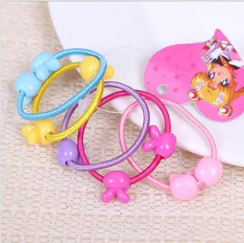 Wholesale 50 Pcs Carton Round Ball Kids Elastic Hair Bands Elastic Hair