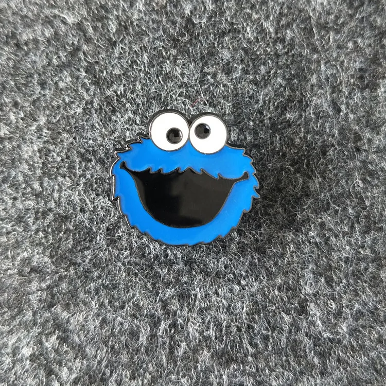 Улица Сезам Элмо cookie monster Металл Аниме мультфильм брошь broochs pin breastpin brotheroch унисекс Модные подарки - Окраска металла: see chart