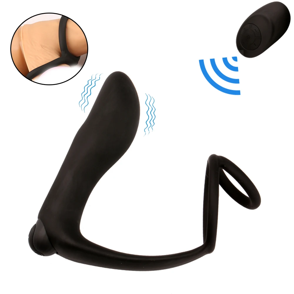 Speeds Anal 10 Dildo Vibrator Anus Prostate Massager Butt Plug 10 Vibrating Delay Ring On Masturbator Sex_voghion.com