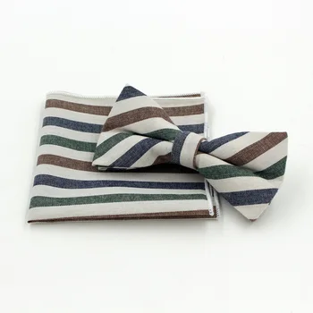 

Fashion Men's Cotton Bow tie Hanky Set Wowen Jacquard Bowtie for Men Pocket Square Wedding Grooms Butterfly S14