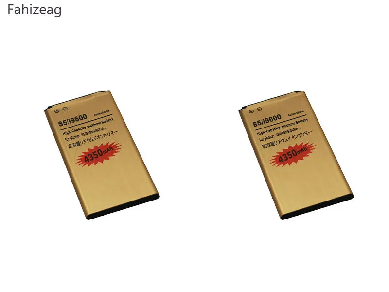 Fahizeag 2Pcs EB-BG900BBE EB-BG900BBC Gold Battery For Samsung Galaxy S5 SV I9600 G900T G900V G900A G900P G900M G900F G9008V | Мобильные