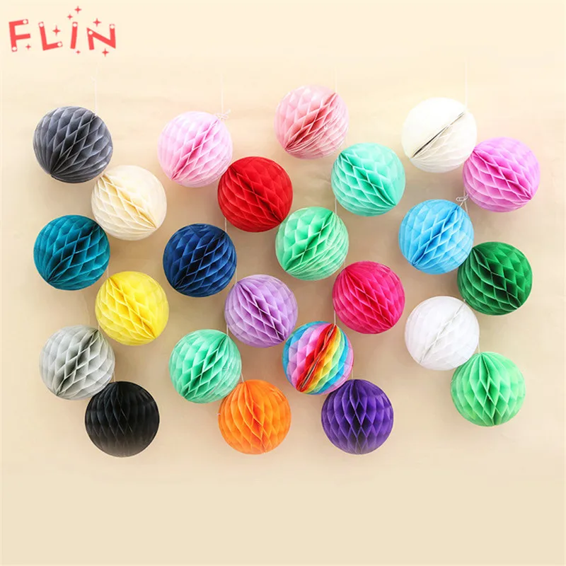 

1pcs 10/15/20/25/30cm Honeycomb Ball Tissue Paper Flower Lantern Birthday Wedding Event Party Kids Xmas Decoration Baby Show