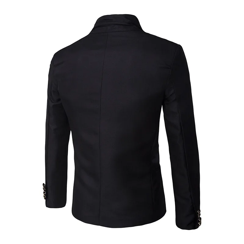 Мужская куртка, новинка, Мужской Блейзер со стоячим воротником ...