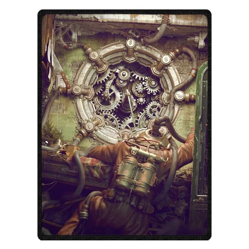 Adult Autumn Winter Summer Spring Warm Blanket Super Soft Coral Fleece Bed Sofa Steampunk Pattern | Дом и сад