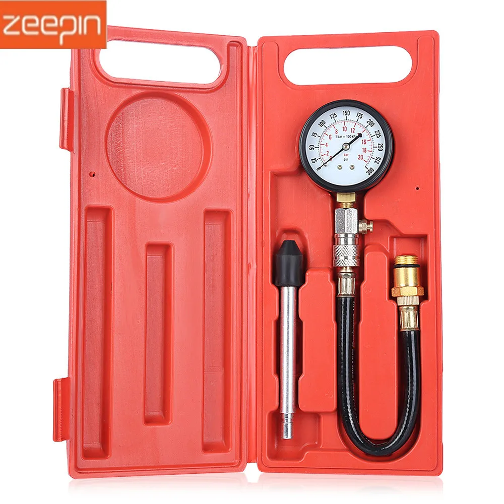 

G324 Auto Motorcycle Cylinder Compression Tester Pressure Gauge Car Motor Repairing Tool Fuel Injection Pump Pressure Tester
