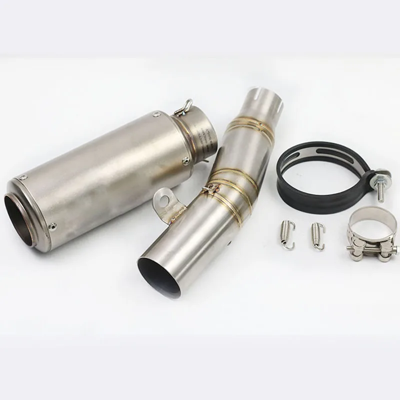 

Universal 60mm motorcycle exhaust pipe & r6 middle link pipe with sc project whole set pipe for Yamaha R6 2006-2016 year
