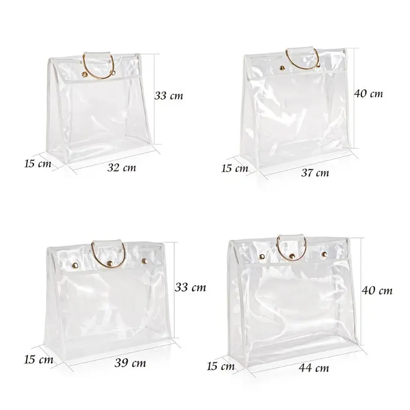 

Multi functional Transparent PVC Keep Clean Handbag Cover Storage Organizer Bag