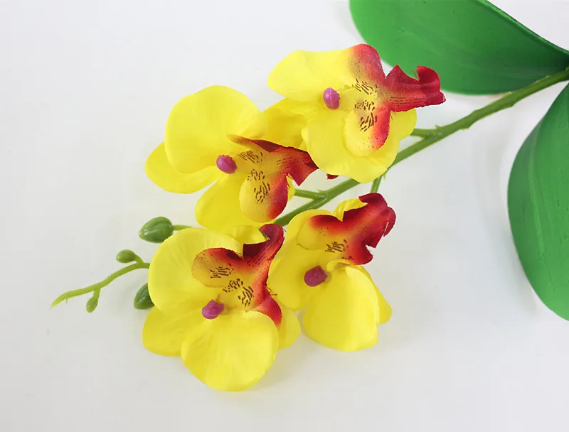 Flone Artificial Phalaenopsis Orchid Flower Fake Butterfly Orchid Artificial Silk Flowers Plants Wedding Home Decor Art Floral (13)
