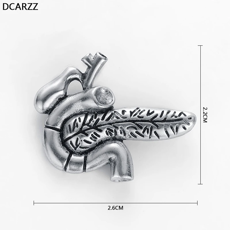 Anitque медные панcreas значок булавка медицинская/Анатомия шпильки украшения на шею Доктор Медсестры день подарок медицинские ювелирные изделия оптом
