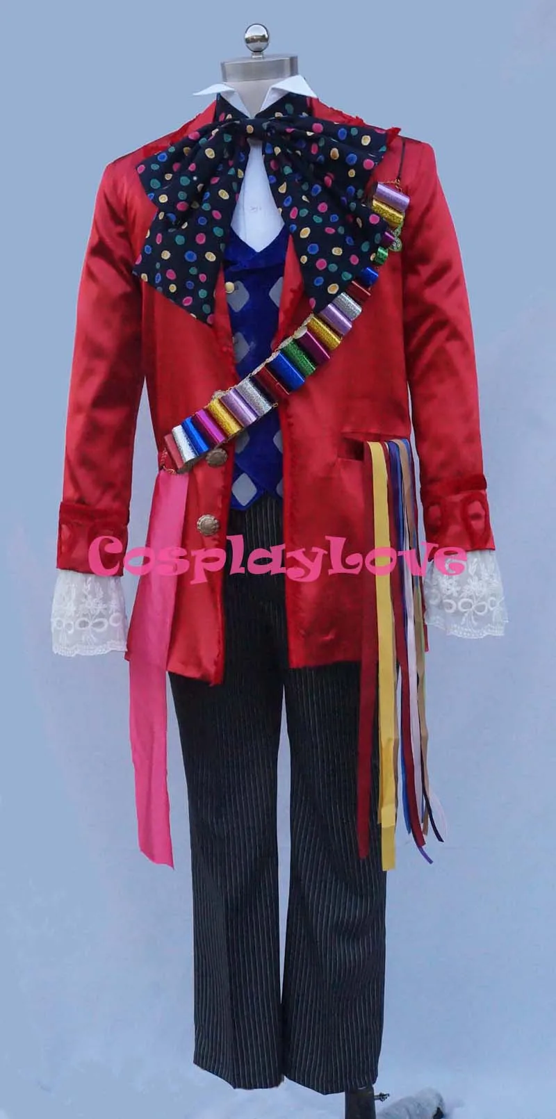 Alice in Wonderland 2 Mad Hatter Cosplay Costume (4)