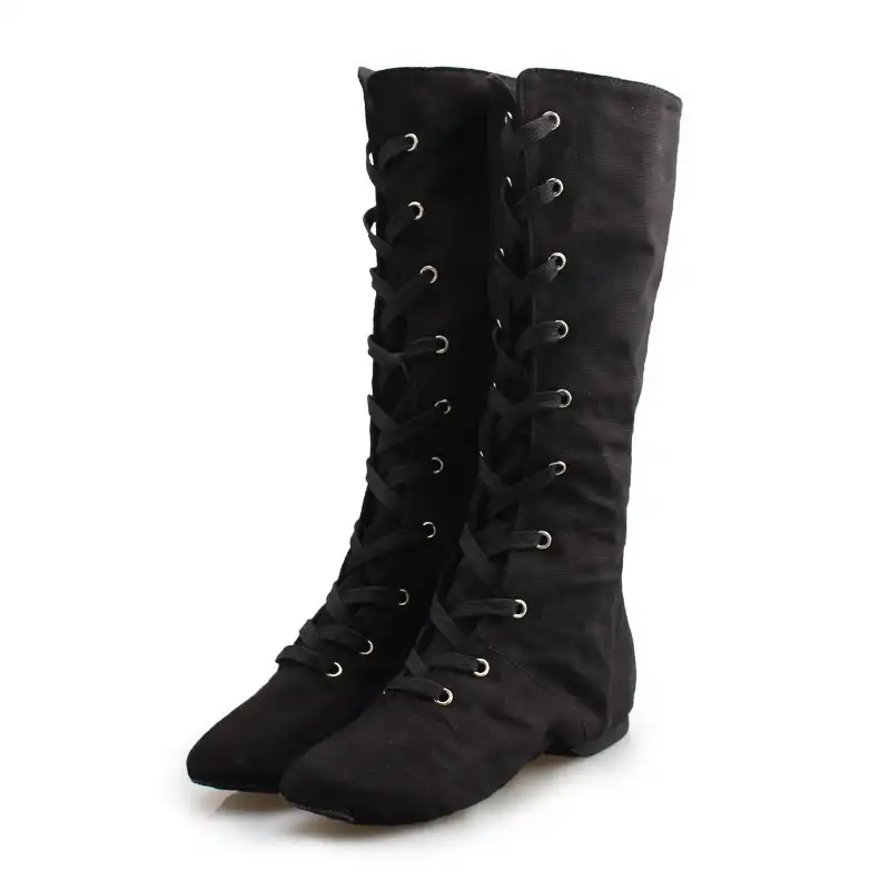 Canvas Jazz Boots Modern Dance Shoes 