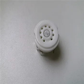 

12pcs Ceramic tube socket GZC9-Y 9 pin silver plated electronic tube socket outlet for EF86/6N1/6N1P/6N14P tube amplifier